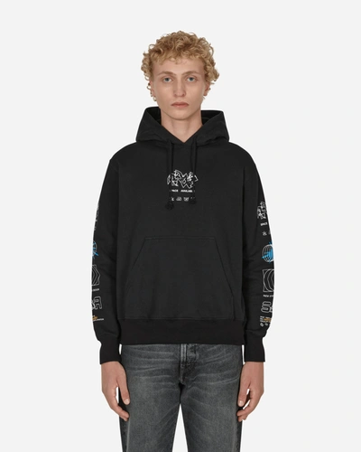 Space Available Upcycled Hooded Sweatshirt In Black