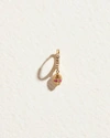 Piercing Pave Memento Mori Huggie In Yellow Gold