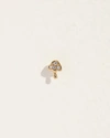 Piercing Tiny Pave Mushroom Stud In Gold