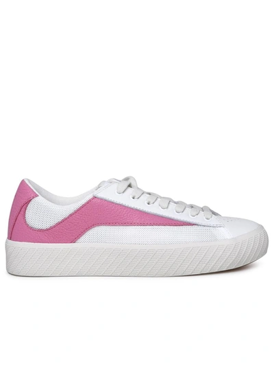 BY FAR BY FAR WHITE AND PINK FABRIC RODINA SNEAKERS