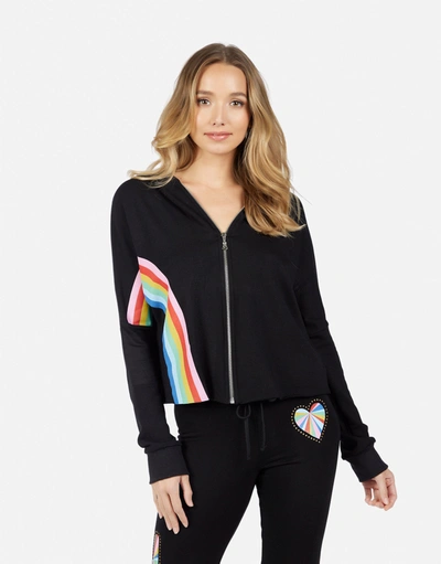 Lauren Moshi Amina Studded Stripe Peace In Black