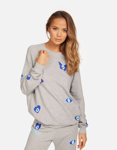 Lauren Moshi Anela Peace Evil Eye In Heather Grey