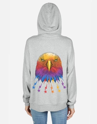 Lauren Moshi Avalyn Rainbow Lightning Eagle In Heather Grey