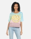 Lauren Moshi Barbie Text Happy Face In Rainbow Ombre
