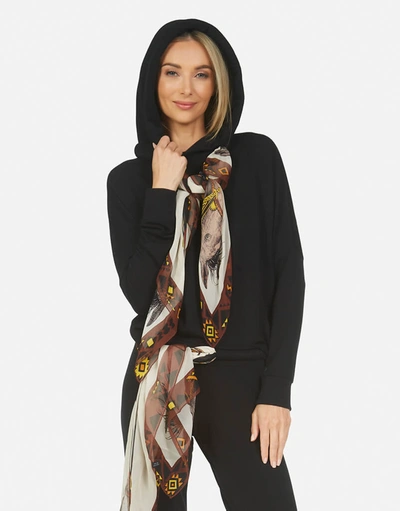 Lauren Moshi Belinda Scarf In Black/ Horse