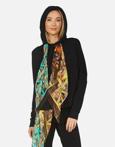 Lauren Moshi Belinda Scarf In Black/ Tribal