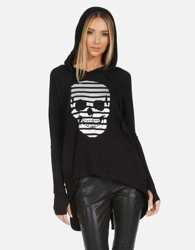 Lauren Moshi Bristol Stripe Skull In Black