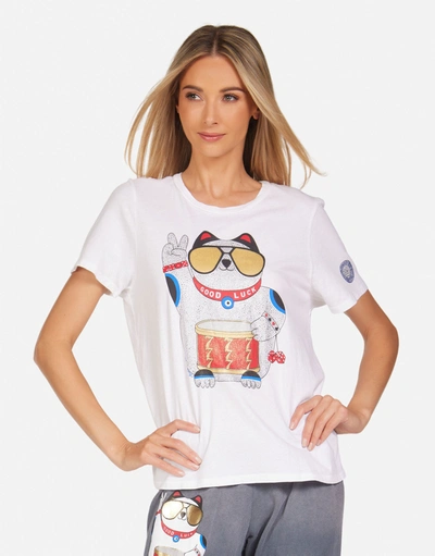 Lauren Moshi Croft Lucky Cat In White