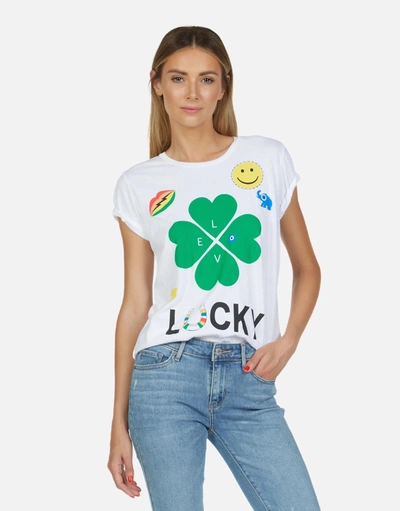 Lauren Moshi Croft Lucky Clover In White
