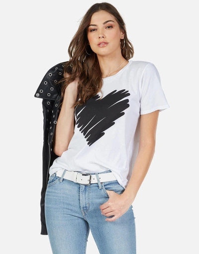 Lauren Moshi Croft Scribble Heart In White