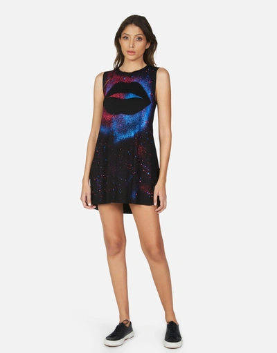 Lauren Moshi Deanna Galaxy Lip In Black Galaxy Splatter