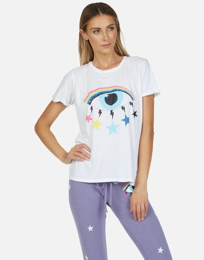 Lauren Moshi Edda Cosmic Rainbow Eye In White