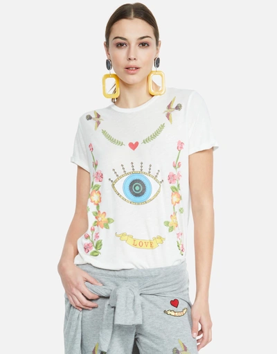 Lauren Moshi Edda Floral Eye Love In Milk