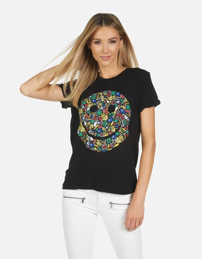 Lauren Moshi Edda Lucky Happy Face In Black