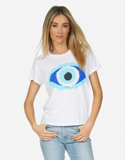 Lauren Moshi Edda Painted Evil Eye In White