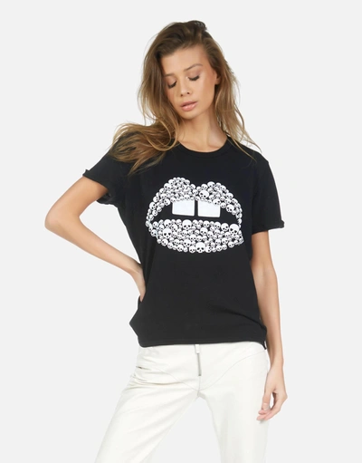 Lauren Moshi Edda Skull Lip In Black