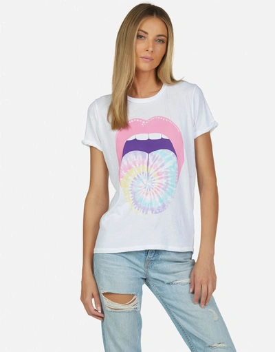 Lauren Moshi Edda Tie Dye Tongue In White