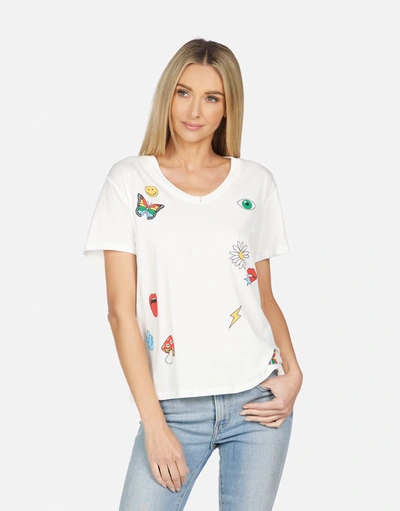 Lauren Moshi Elara Retro Elements Heart In Milk
