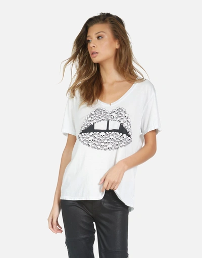Lauren Moshi Elara Skull Lip In White