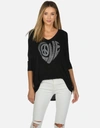 Lauren Moshi X Eva X Love Heart In Black