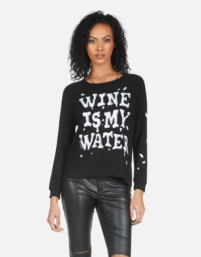 Lauren Moshi Everly Wine Is My Water In Black