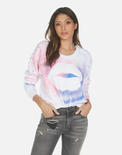 Lauren Moshi Farrah Galaxy Lip In White Galaxy Splatter