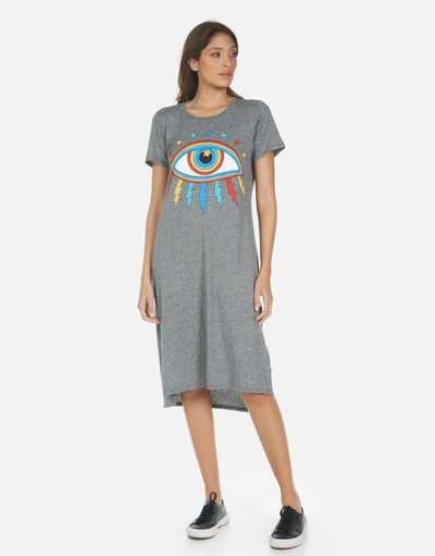 Lauren Moshi Genesis Rainbow Lightning Eye In Heather Grey