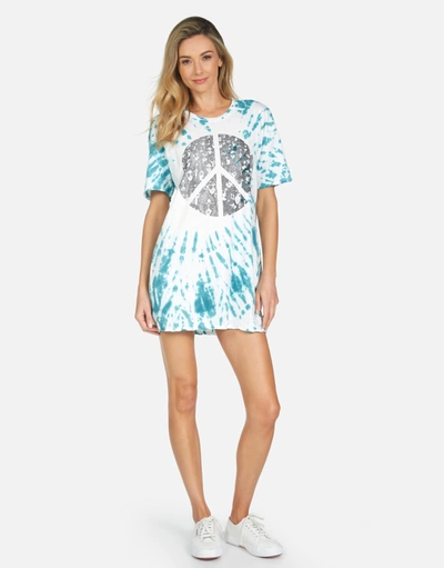 Lauren Moshi Geneva Peace Hippie In Teal Splash