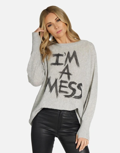 Lauren Moshi Hollis I'm A Mess In Heather Grey