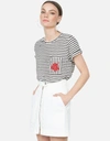Lauren Moshi Iris Arrow Rose In Creme Stripe