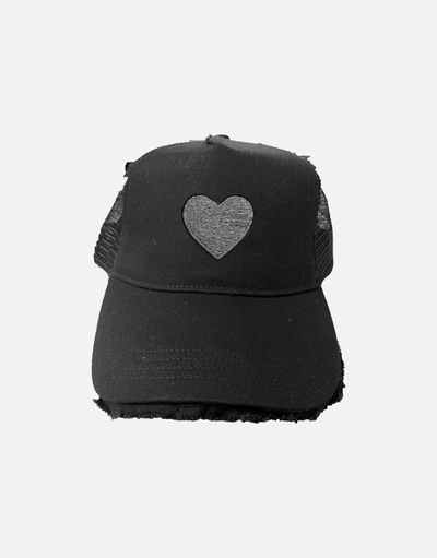 Lauren Moshi Jilly Silver Heart Patch In Black