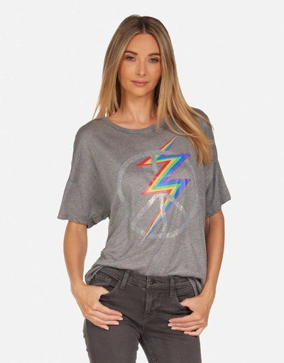 Lauren Moshi Jolene Crystal Lightning Peace In Heather Grey