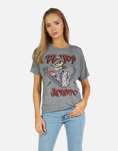 Lauren Moshi X Zz Top Jolene Zz Top In Heather Grey