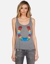 Lauren Moshi Julianna Rainbow Horseshoe In Heather Grey