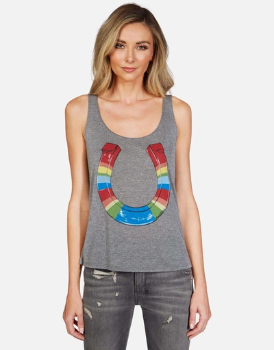 Lauren Moshi Julianna Rainbow Horseshoe In Heather Grey