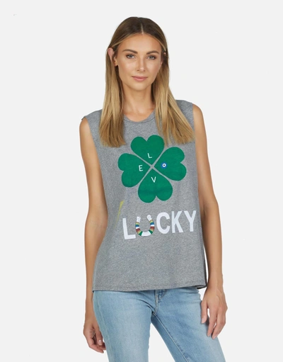 Lauren Moshi Kel Lucky Clover In Heather Grey