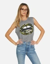 Lauren Moshi Kinzington Camo Lip In Heather Grey