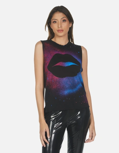 Lauren Moshi Kinzington Galaxy Lip In Black Galaxy Splatter