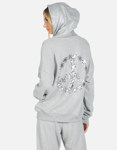 Lauren Moshi Koa Diamond Peace In Heather Grey
