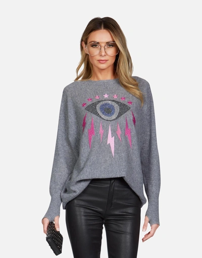 Lauren Moshi Ladona Electric Evil Eye In Charcoal