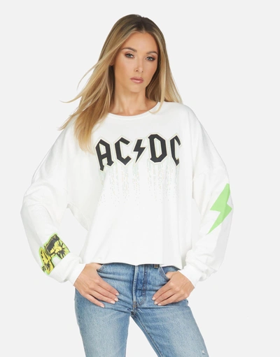 Lauren Moshi X Acdc Lee Ac/dc Neon Stud In Milk