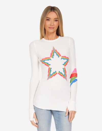 Lauren Moshi Mckinley Rainbow Lightening Star Thermal In Milk