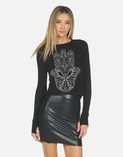 Lauren Moshi Mckinley X Butterfly Hamsa In Black