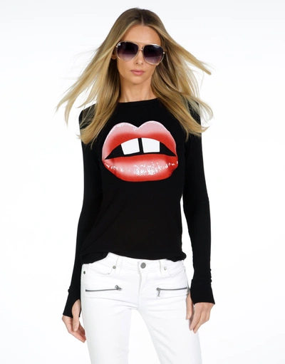 Lauren Moshi X Mckinley X Gap Tooth Lips In Black