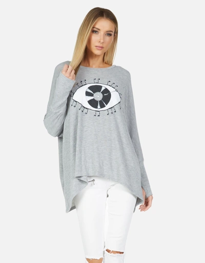 Lauren Moshi Mira Record Eye In Heather Grey