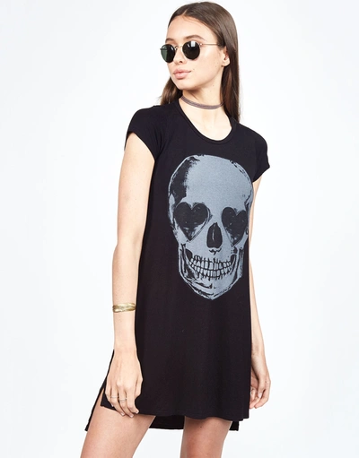 Lauren Moshi Mirabella Heart Eye Skull In Black