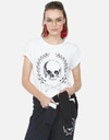 Lauren Moshi Moxie Skull Crest In White