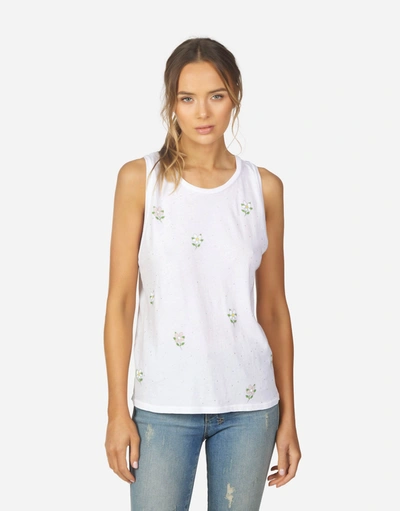 Lauren Moshi Peyton Daisy Crystal In White
