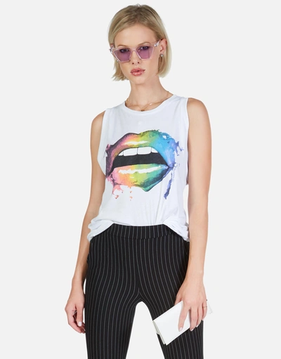 Lauren Moshi Peyton Rainbow Smudge Lip In White