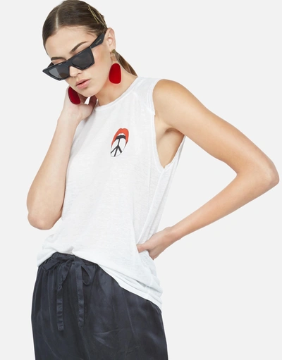 Lauren Moshi Riley Peace Tongue In White
